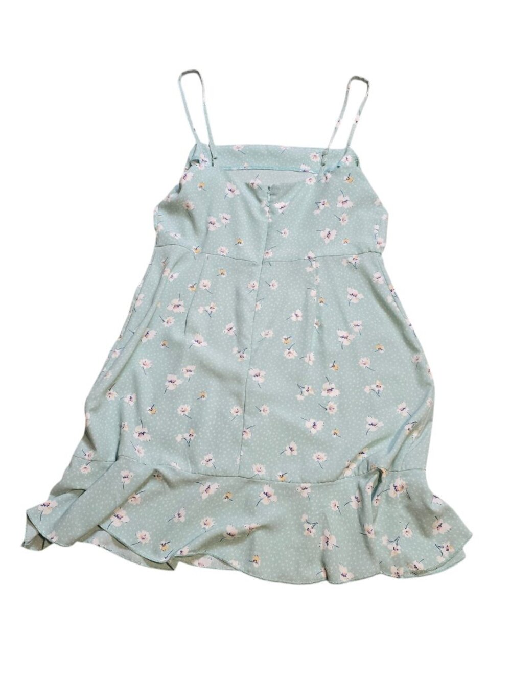 Altar’d State Light Mint Green Ruffle Floral Mini Dress M - Picture 2 of 14